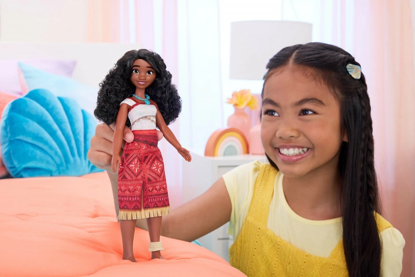 Kukull mode Disney Princess Mattel Vaiana JBT56, 25cm, me fustan, gjerdan dhe byzylyk