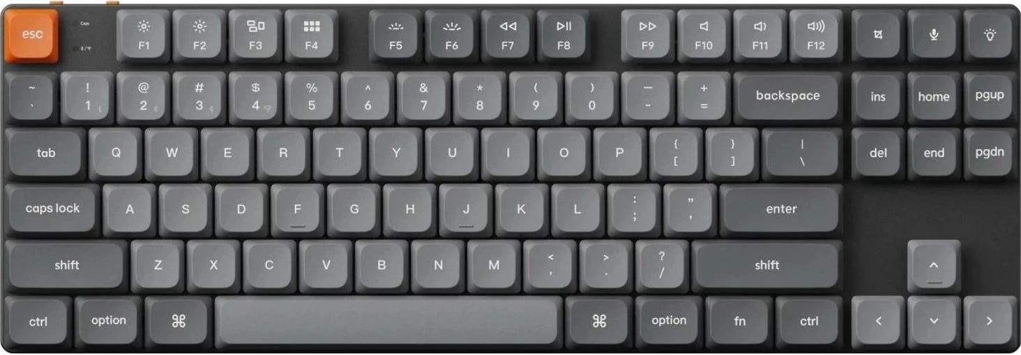 Tastierë Keychron K1 Max, 80% TKL, Brown Switch, e zezë-gri