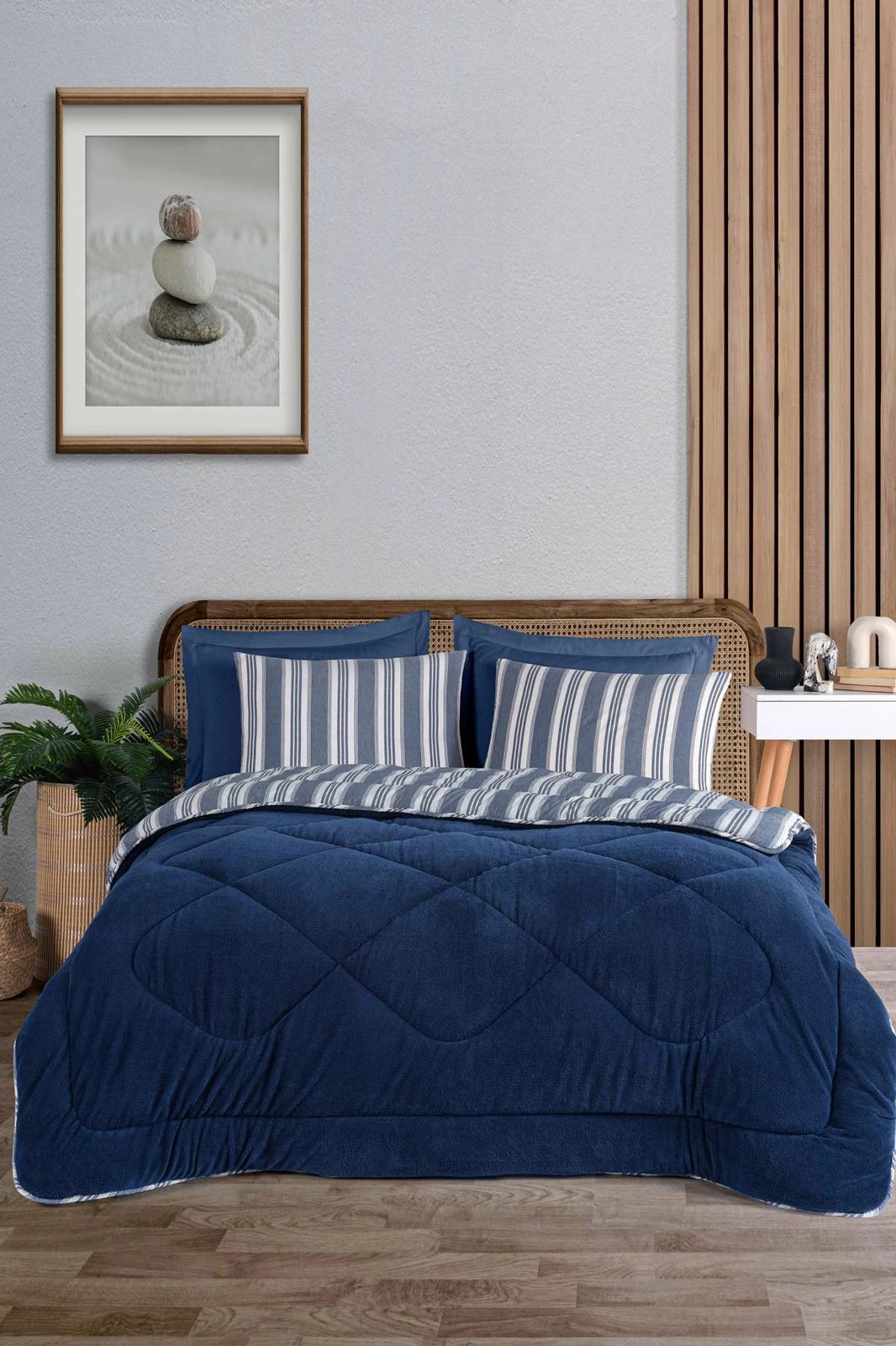 Set këllëfësh jastëku, L'essentiel, Soft Line, ngjyrë navy, 2 copë