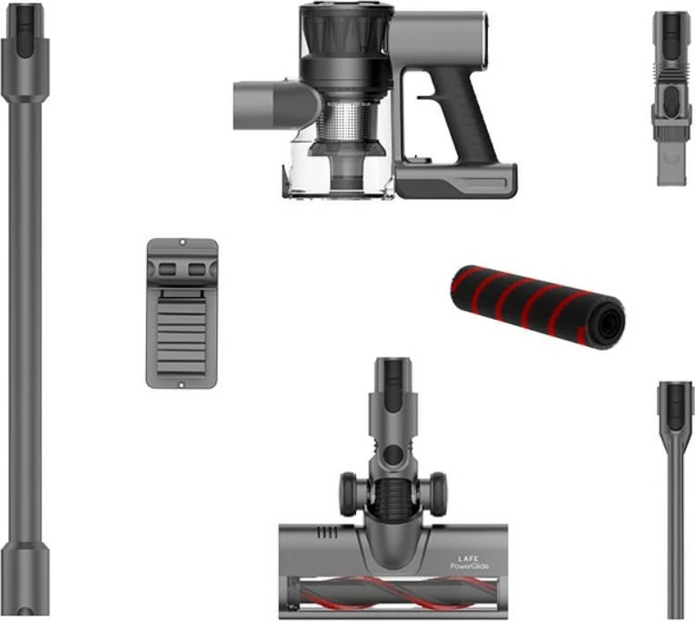 Fshesë vertikale pa kabllo, Lafe, PowerGlide 200W BLDC, 22 kPa, 0.5 L, deri 35 min, 2200 mAh, e zezë