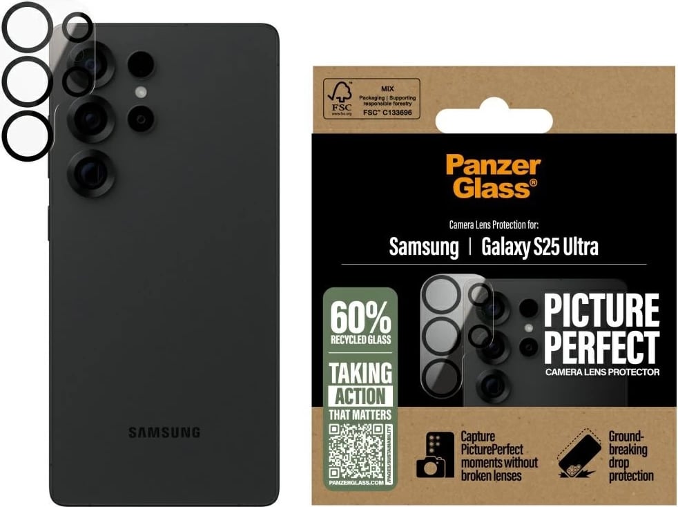 Mbrojtës xhami për lente PanzerGlass për Samsung Galaxy S25 Ultra