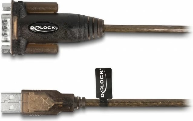 Adapter USB 2.0 DeLOCK, Type-A në RS-232 DB-9, 1.5m, zi