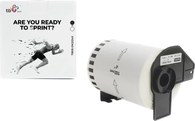 Etiketa ngjitëse TB Print TBEB-DK22243 për Brother, 102mm x 30.48m, Bardhë