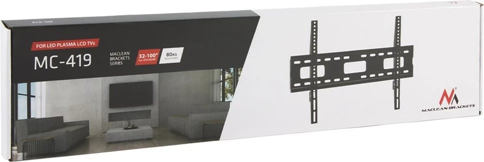 Mbajtës muri për TV Maclean MC-419, 32"-100", Alumini
