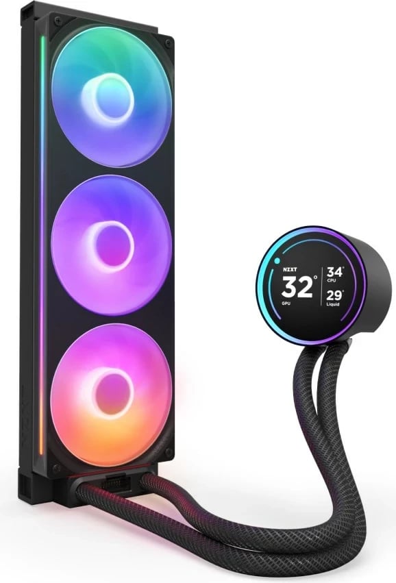 Ftohës uji NZXT Kraken Elite 360 RGB, 12 cm, i zi