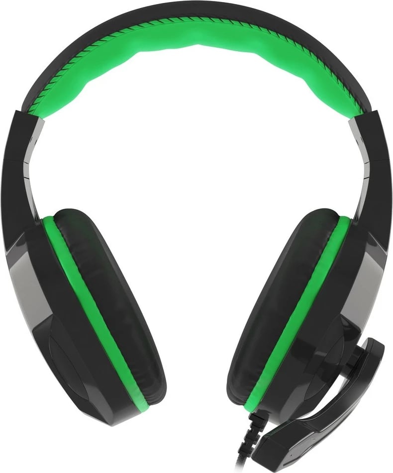 Kufje gaming Genesis Argon 100 me mikrofon, NSG-1435, Stereo 2.0, 3.5mm, 180cm, e zezë-gjelbër