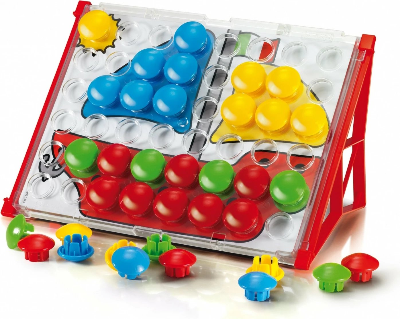 set mozaik Quercetti Fantacolor Junior Basic 4195, 48 elemente, 32 mm, 2+, shumëngjyrësh