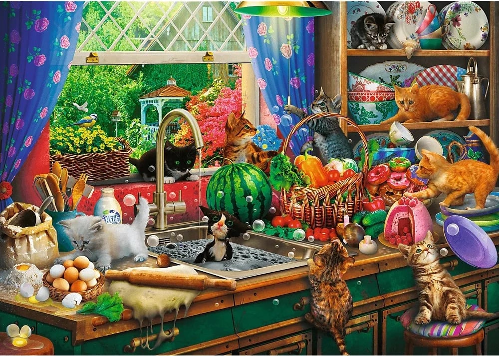 Puzzle Trefl 1000 pjesë Kociaki Rozrabiaki, Premium Plus Puzzle Trefl 1000 pjesë Kociaki Rozrabiaki, Premium Plus