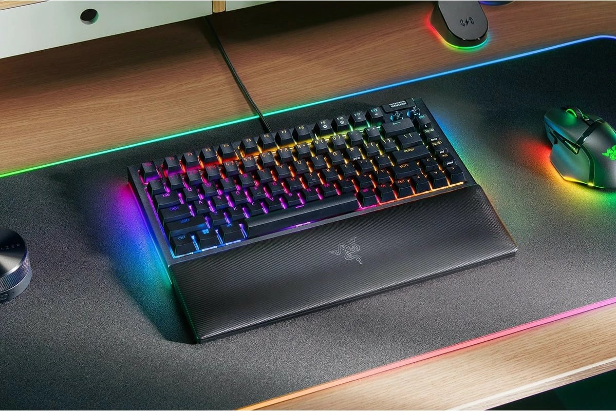 Tastierë mekanike Razer BlackWidow V4 75%, US-International, Razer Orange, e zezë