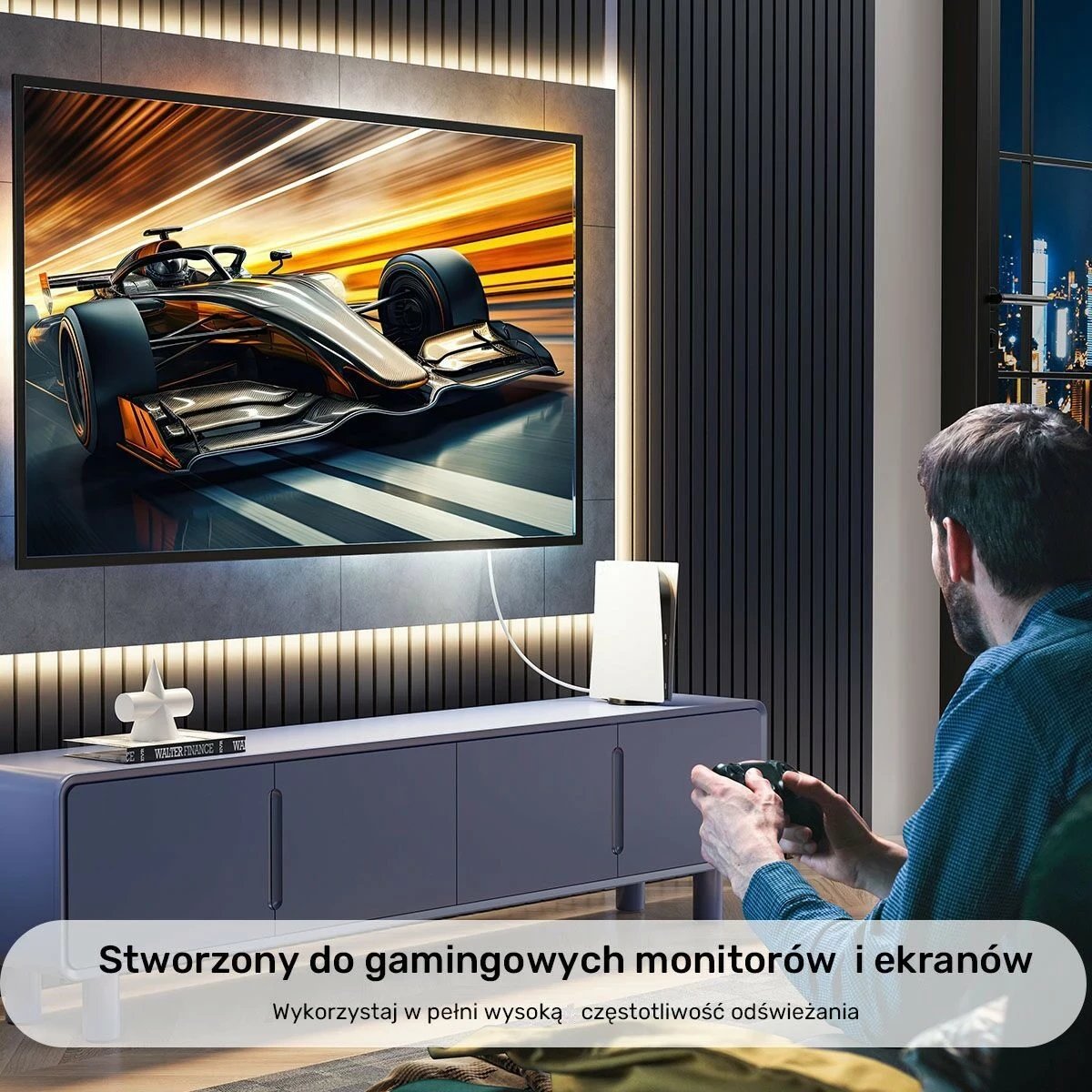 Kabëll HDMI Unitek 2.0 4K, 2m, bardhë