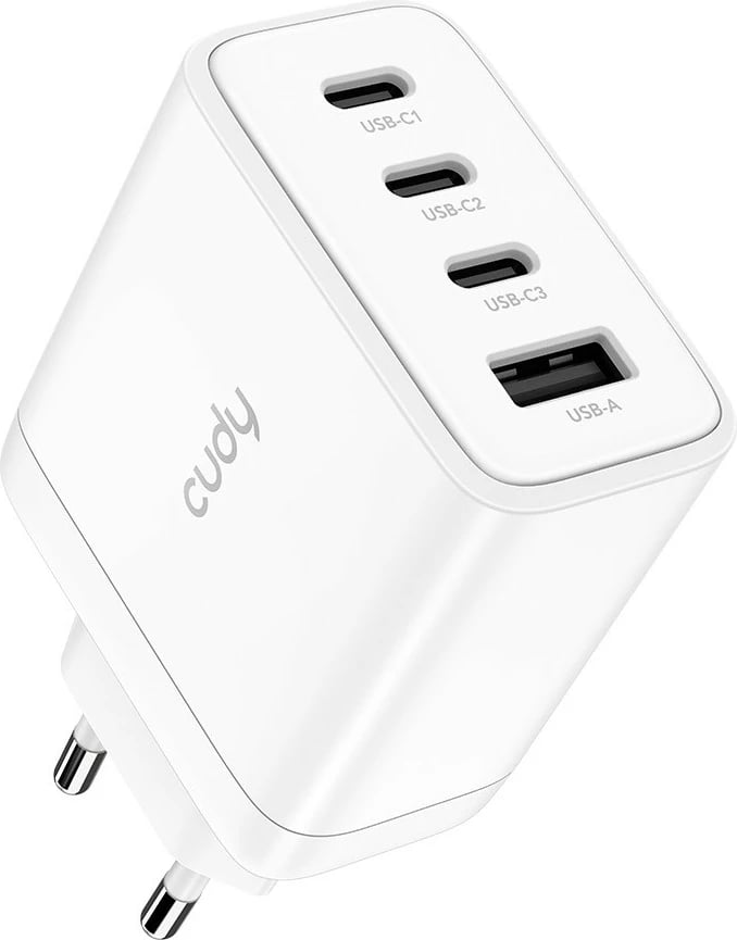 Karikues muri Cudy CH70_EU, 65 W, 3x USB-C, 1x USB-A, i bardhë