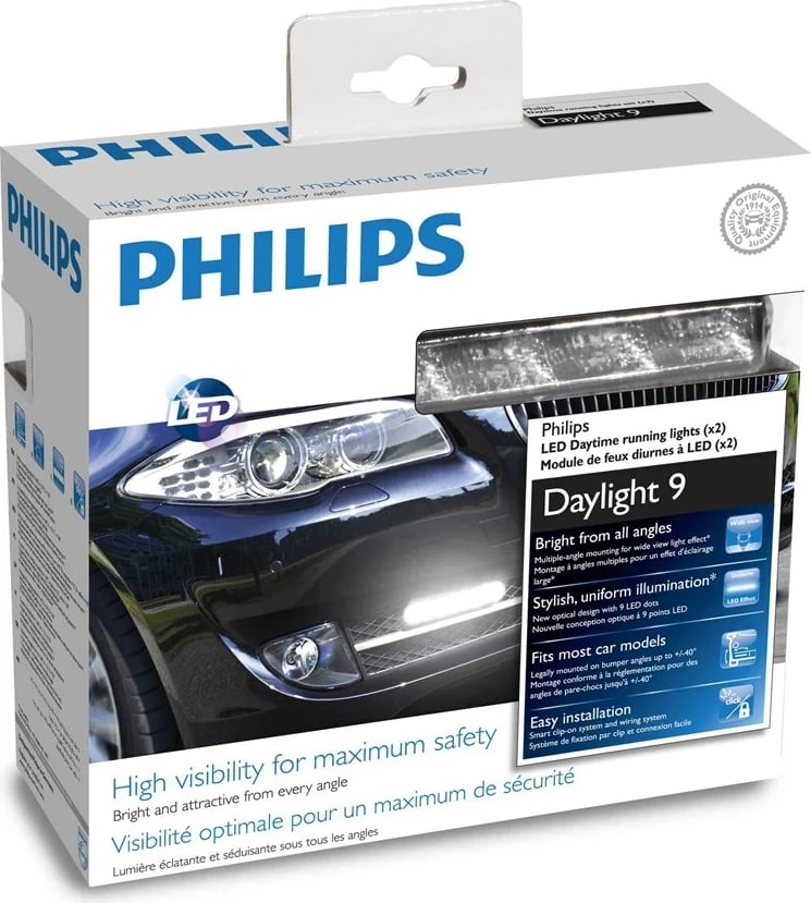 Drita ditore Philips Daylight 9, LED, 12 W, për vetura