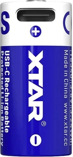Bateri e rikarikueshme XTAR 16340-900, Li-Ion 900 mAh, 3.7V, USB-C