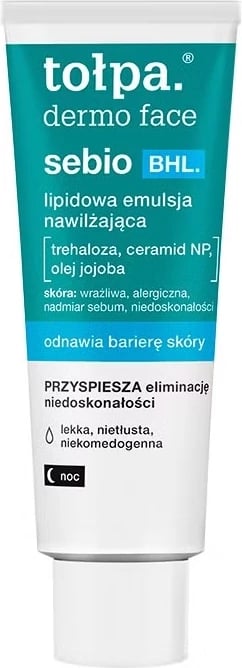 Emulsion hidratues për fytyrë Tołpa Dermo Face Sebio BHL Lipid për femra 40ml