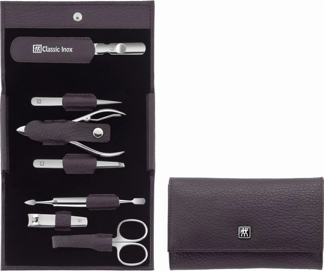 Set udhëtimi ZWILLING Classic Inox, 7 pjesë, kasë vjollcë