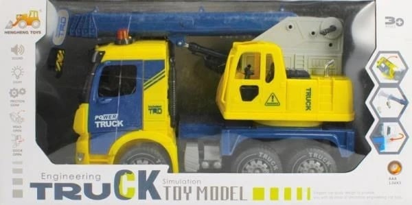 Kamion lodër me vinç, No name, model 481103, ngjyrë e verdhë dhe blu