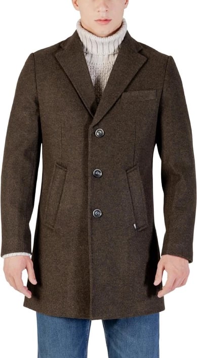 Pallto Gianni Lupo për meshkuj, kafe