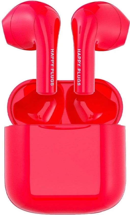 Kufje Happy Plugs Joy True Wireless, Bluetooth, të kuqe