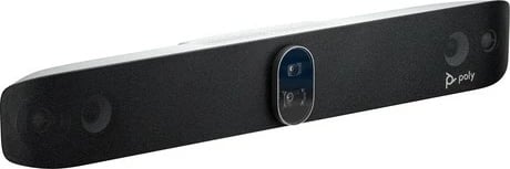 Soundbar POLY Studio X72 me kamera 4K, mikrofon të integruar, i zi