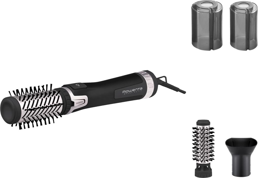 Furçë elektrike për flokë Rowenta Brush Activ' Dry & Style CF9550, 1000 W, e zezë