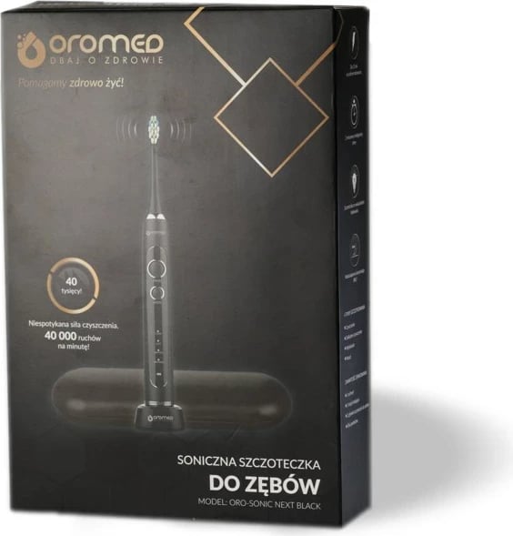 Furçë dhëmbësh sonike OROMED ORO-SONIC NEXT BLACK e zezë