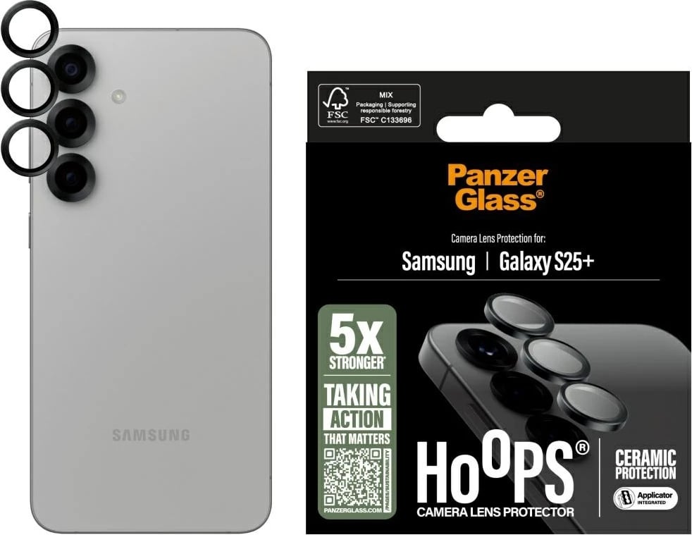 Mbështjellës PanzerGlass Hoops për lente kamerës, për Samsung Galaxy S25+