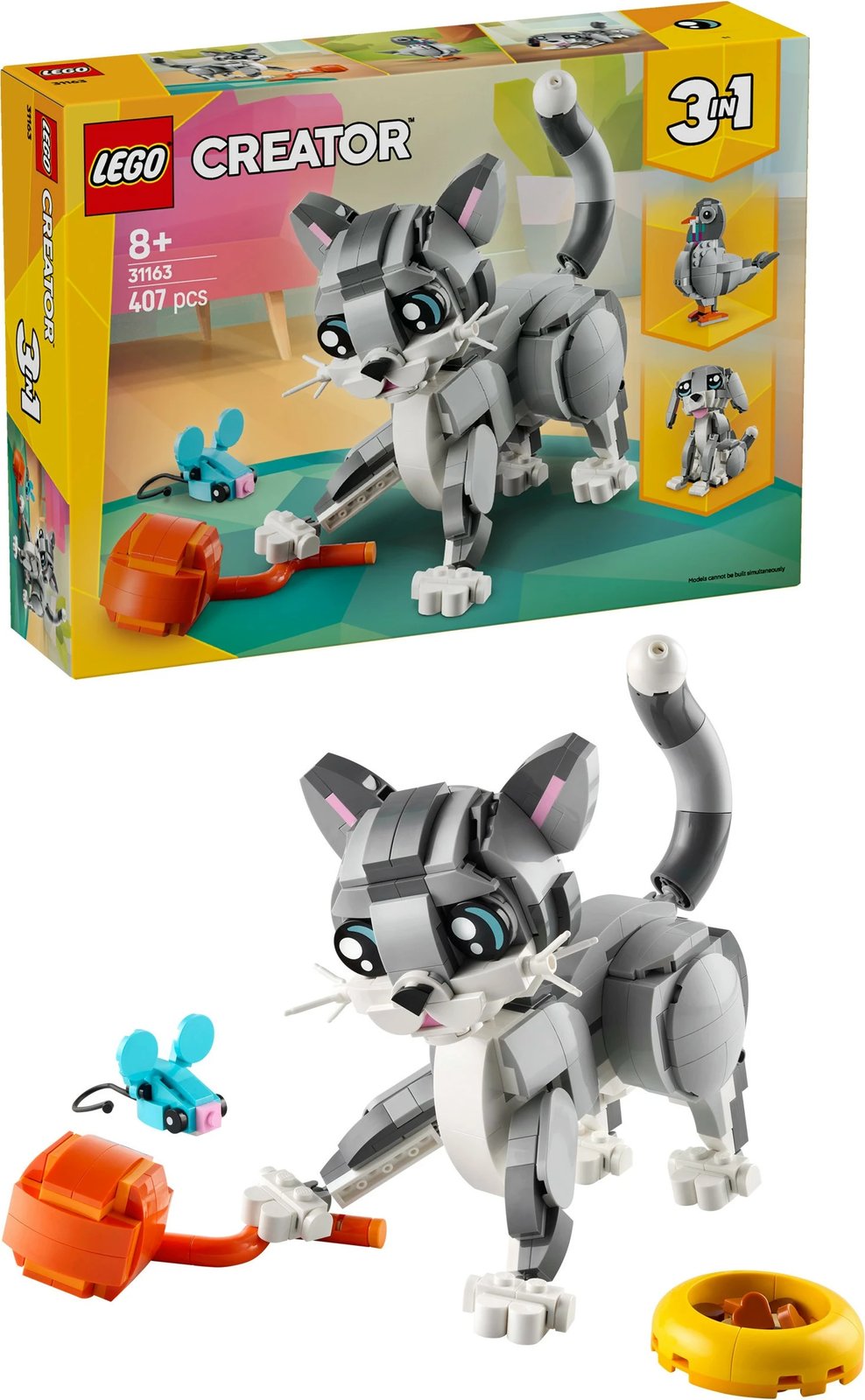 Set ndërtimi LEGO Creator Graue Katze 31163, multikolor