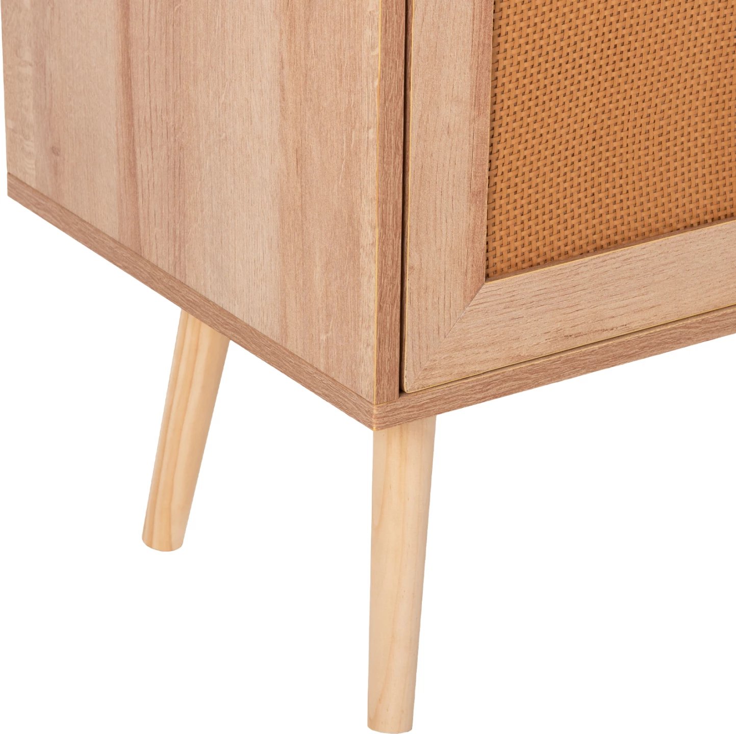 Bufe COLM FH9440.11 melaminë me ratan sintetik në 4 dyer 160x39,5x71H cm