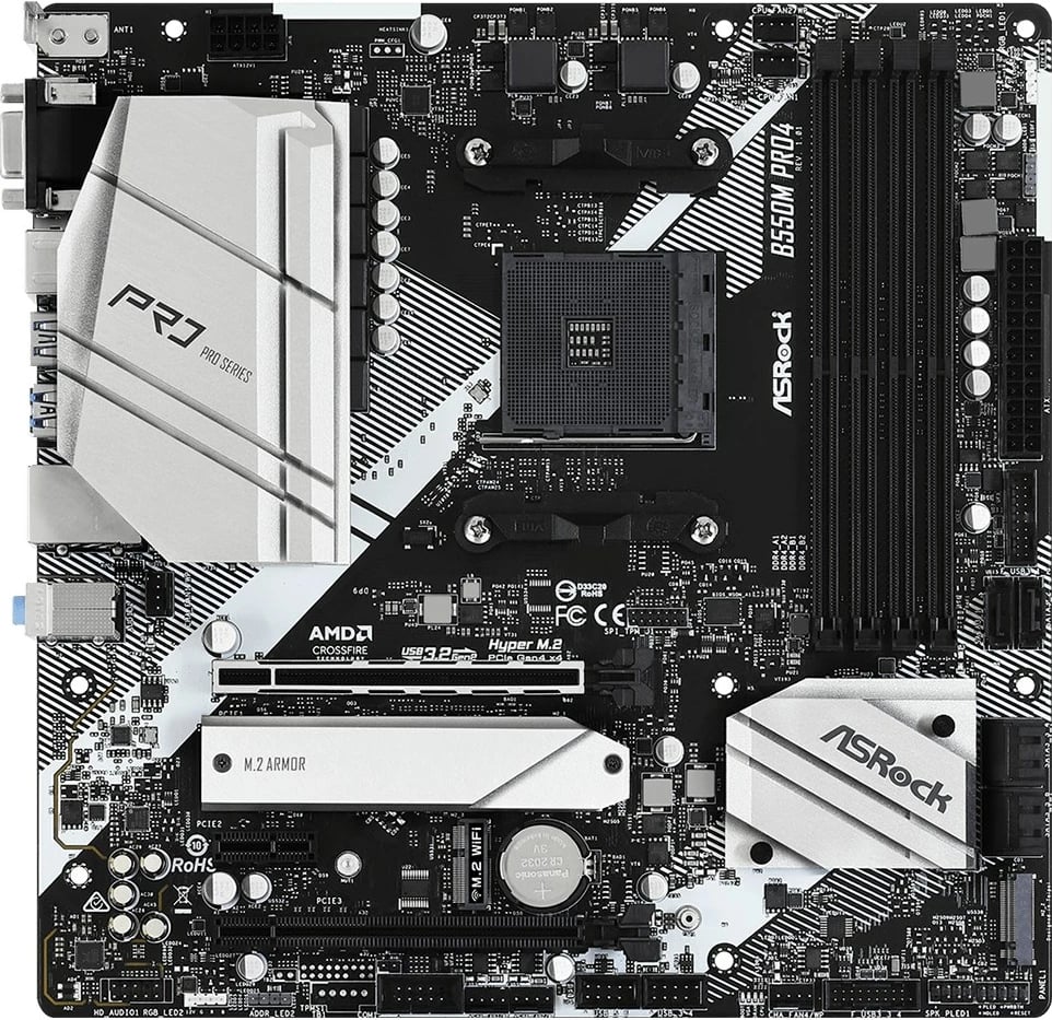 Pllakë amë Asrock B550M Pro4, Socket AM4, micro ATX