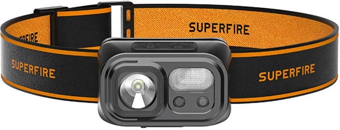 Dritë koke Superfire HL23, 220 lumen, USB-C, e zezë