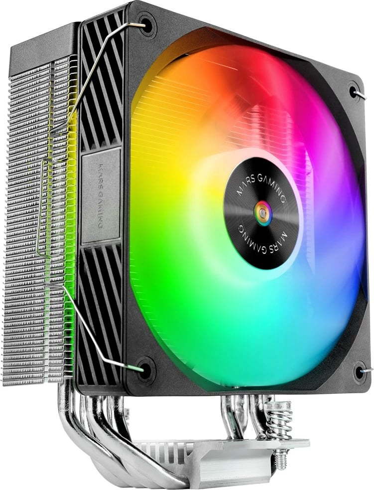Ftohës ajri për procesor TACENS Mars Gaming MCPU-X4ARGB, 12 cm, RGB, i zi