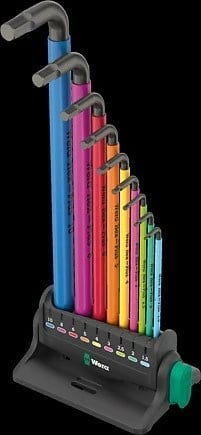 Set çelësa imbus Wera 05133165001, 9 copë, multikolor