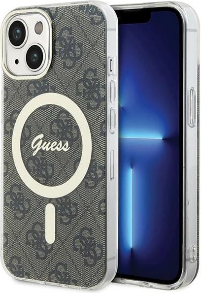 Mbështjellës Guess 4G MagSafe për iPhone 15, kafe