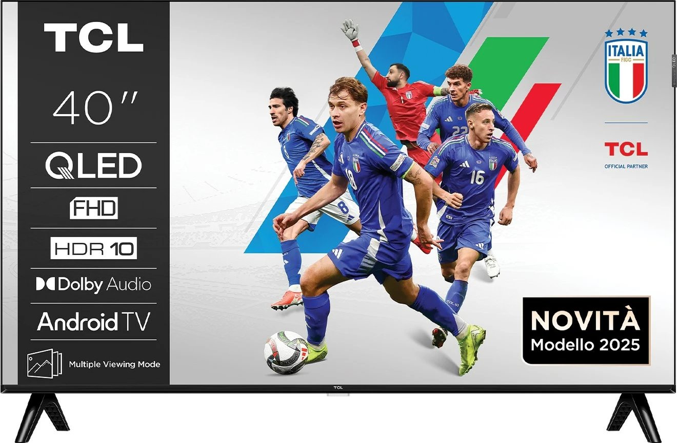 TV Smart TCL 40S59K, 40 inç, QLED, Full HD, Android TV, Metallic