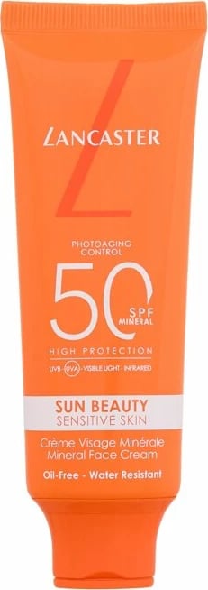 Krem për fytyrë me SPF Lancaster Sun Beauty Sensitive Skin Mineral, 50ml