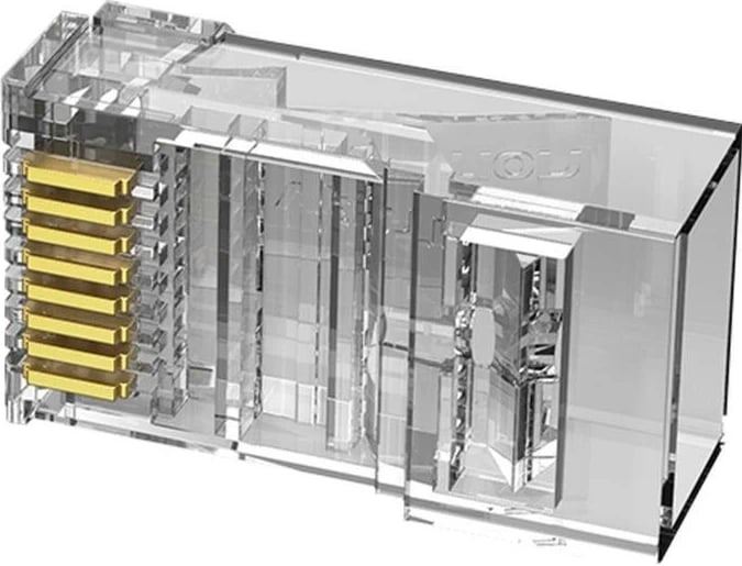 Plug rrjeti Vention RJ45 Cat.6, 50 copë, transparent