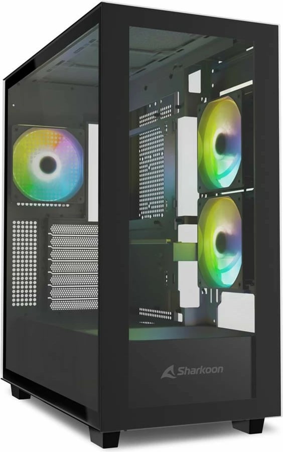 Kasë Sharkoon Rebel C60 RGB midi, e zezë