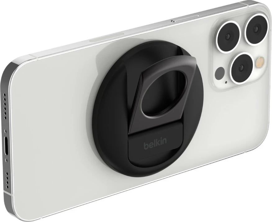 Mbajtës magnetik Belkin për iPhone me MagSafe për MacBook, ngjyrë e zezë