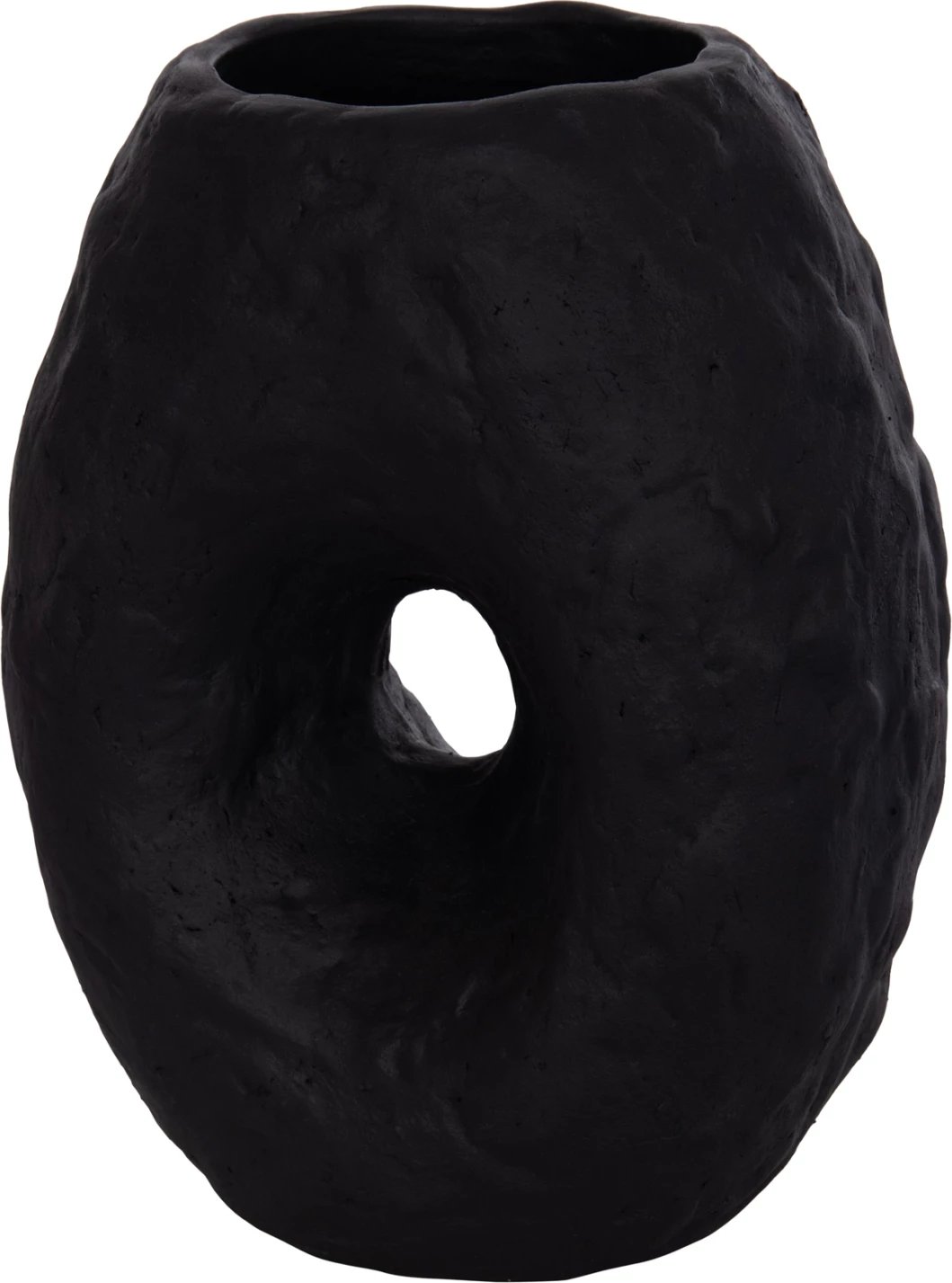 Vazo dekorative tavoline NAMENTIS, terrakotë, ngjyrë e zezë, FH4673.01S, 22x13x28cm