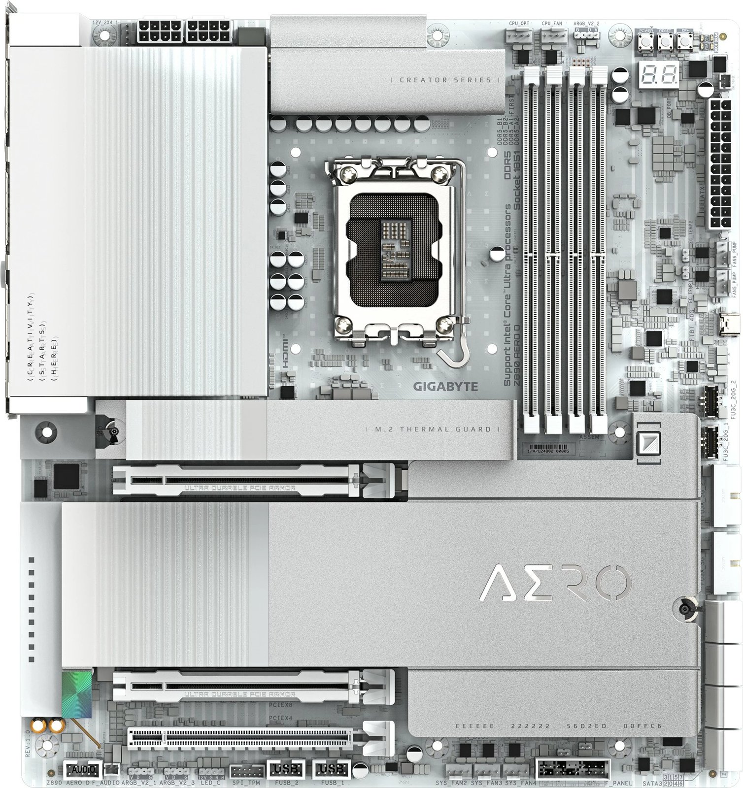 Pllakë amë Gigabyte Z890 AERO D, Intel Core Ultra, DDR5, PCIe 5.0, Wi-Fi 7