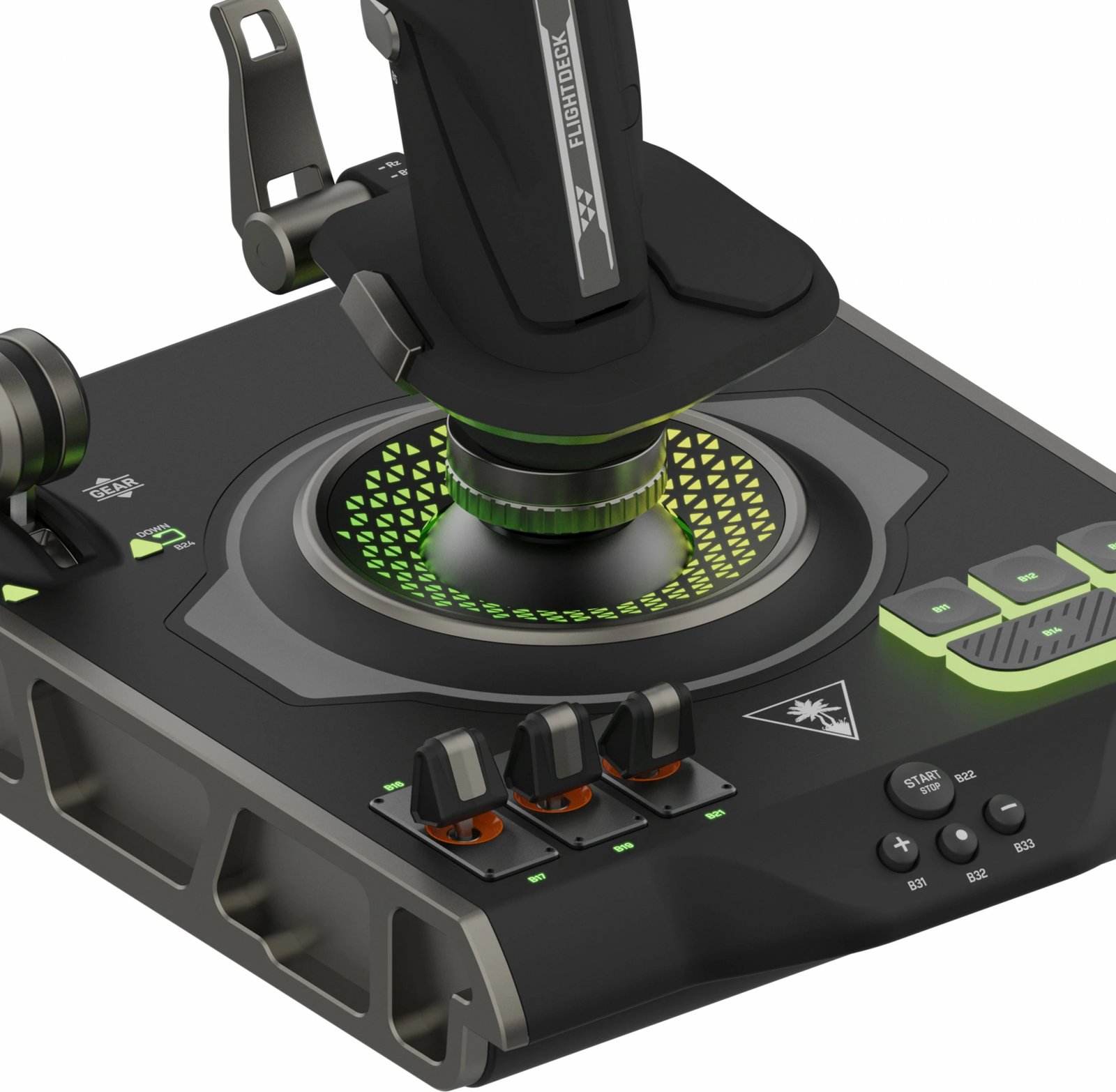 Joystick Turtle Beach VelocityOne Flightstick, PC, me ekran OLED, me kabllo, i zi