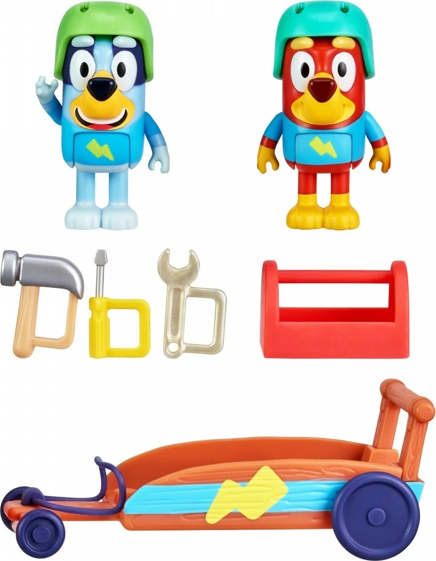 Set figurina Bluey Tm Toys BLU17357 me gokart, për fëmijë, shumëngjyrëshe