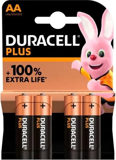 Bateri AA Duracell Plus Power LR06, 4 copë