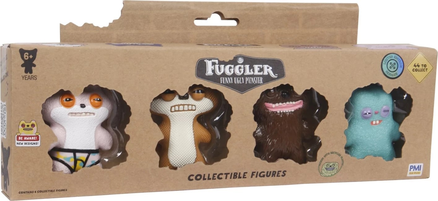 Set figura koleksionuese Fuggler P.M.I. Kids World FS2030SB, 4 copë, shumëngjyrëshe