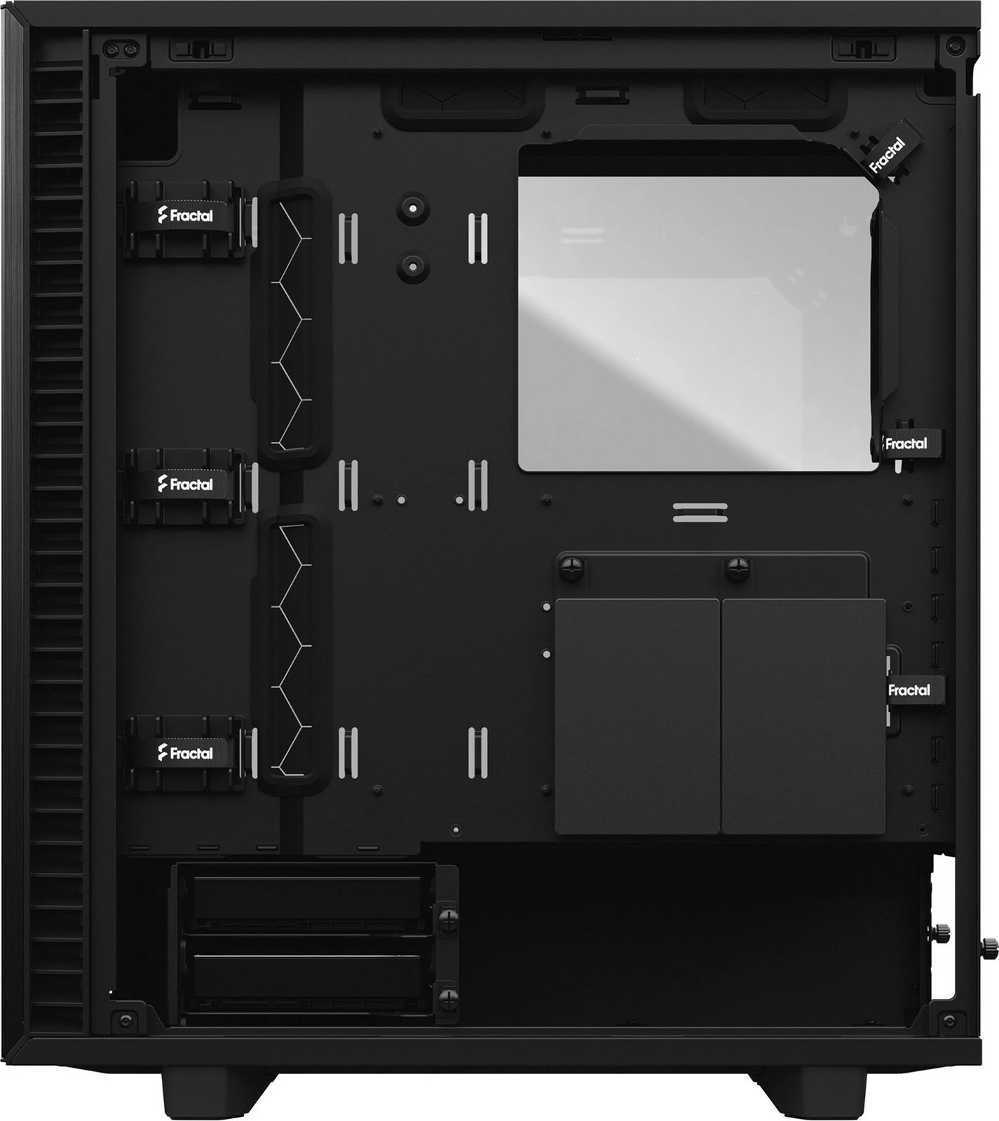 Kasë Fractal Design Define 7 Compact, Midi Tower, ATX, micro ATX, Micro-ITX, e zezë Kasë Fractal Design Define 7 Compact, Midi Tower, ATX, micro ATX, Micro-ITX, e zezë