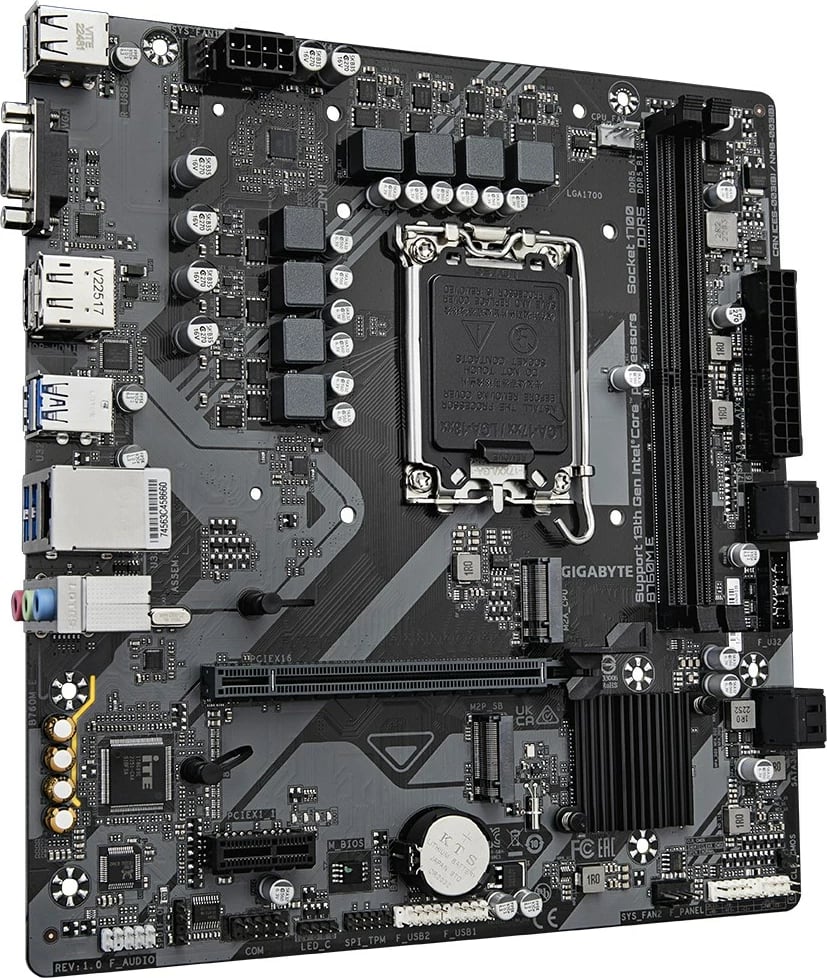 Pllakë amë Gigabyte B760M E, Socket 1700, DDR5, ATX, e zezë