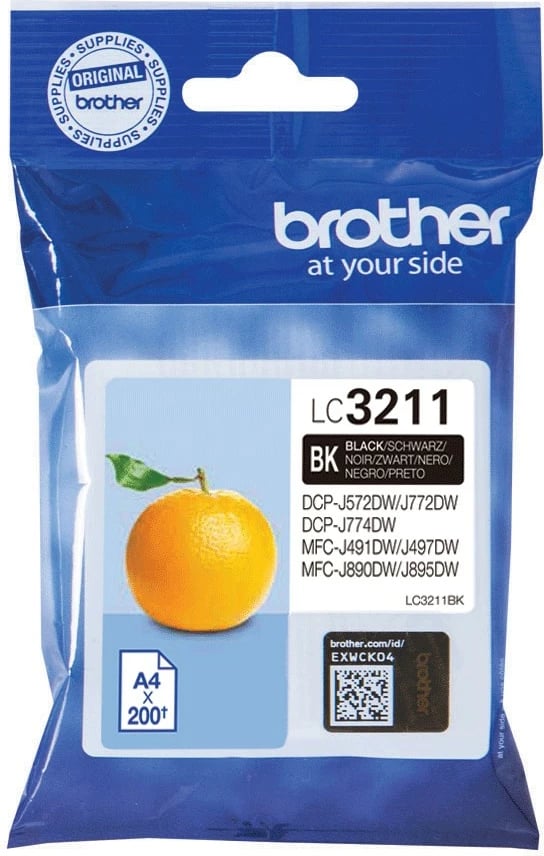 Kasetë bojë Brother LC3211BK, 200 faqe, e zezë