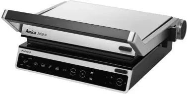 Grill elektrik Amica ProfiGrill GK5011, 2000 W, Argjendtë/Bardhë