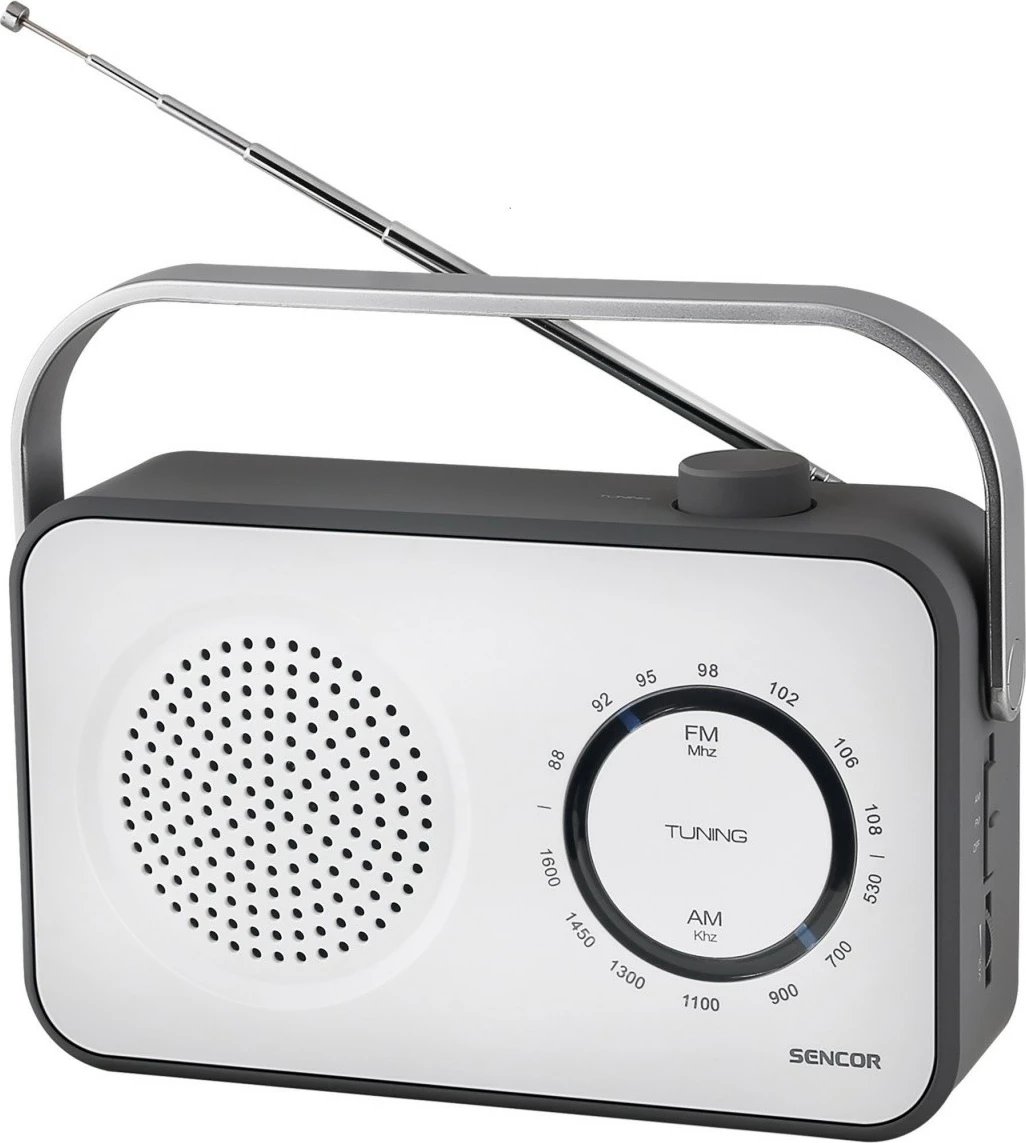 Radio Sencor SRD 2100W, AM/FM, Mono, e bardhë/zezë