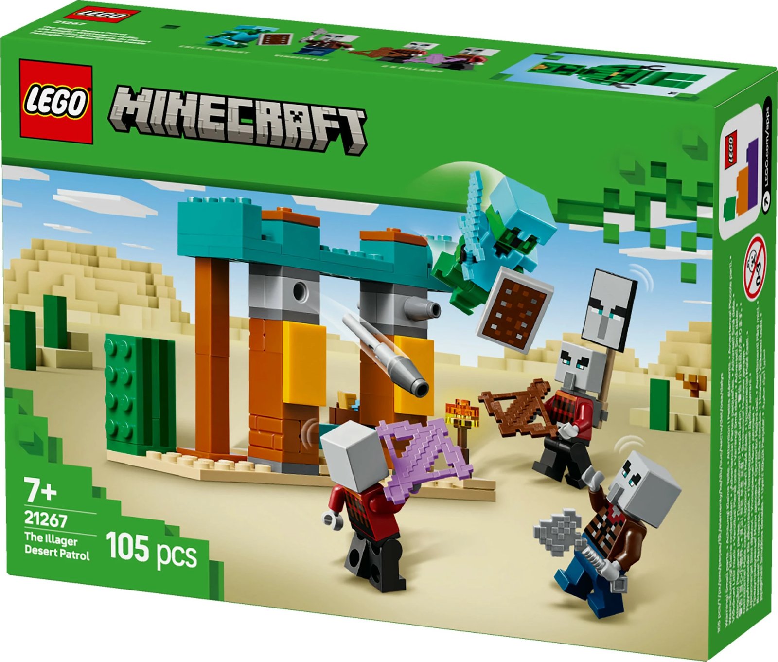 Set ndërtimi LEGO Minecraft 21267, 105 pjesë, shumëngjyrësh